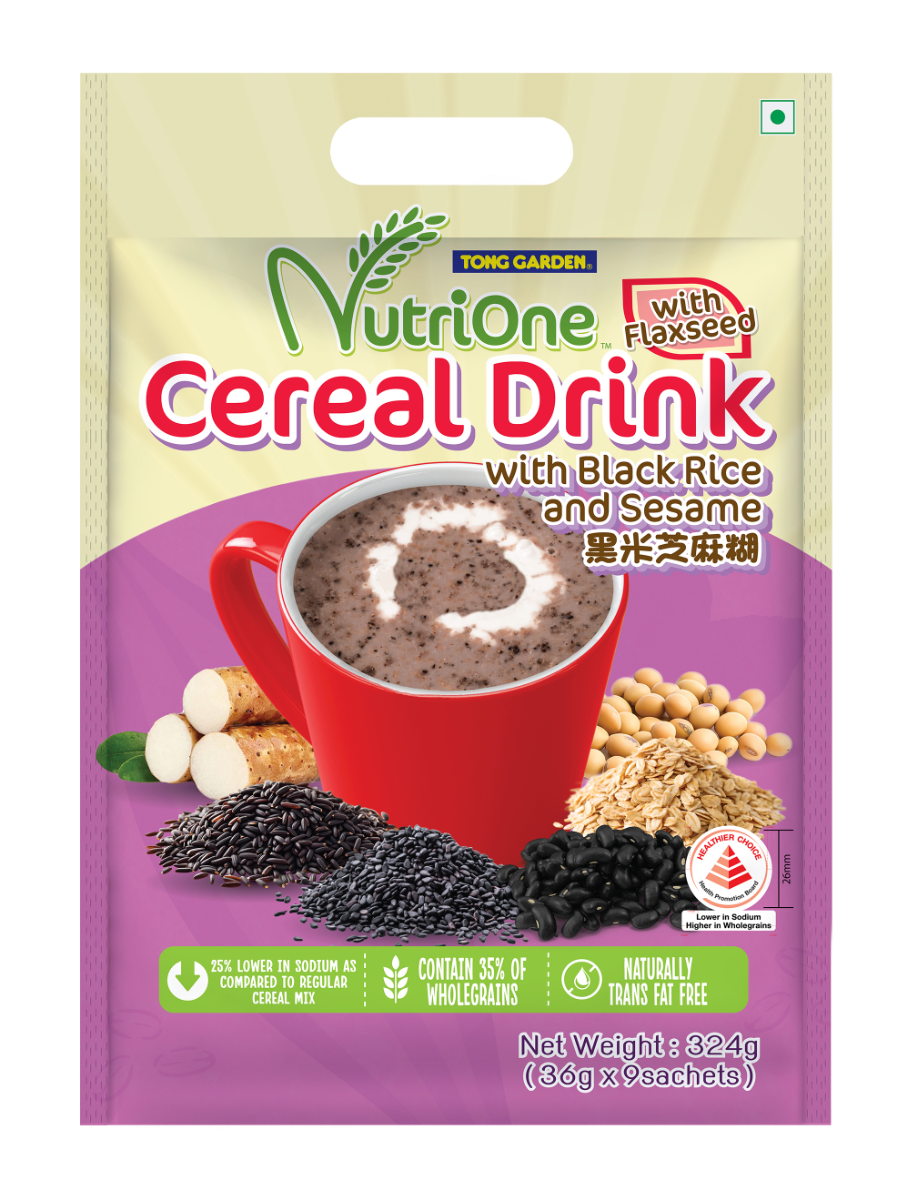 Nutrione Cereal Drink with Black Rice and Sesame back 
