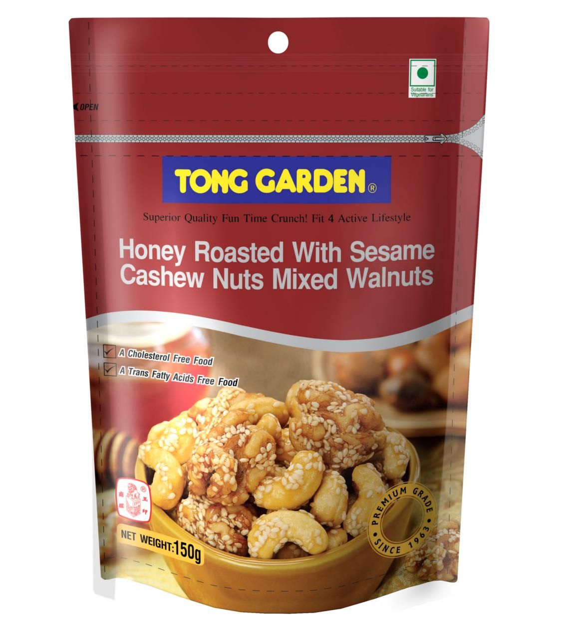 tong garden honey roasted with sesame cashew nuts mixed walnuts