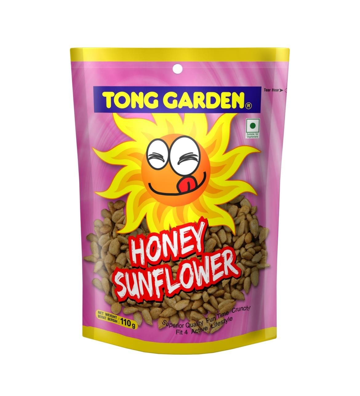 A pack of Tong Garden Honey Sunflower Seeds which is the best sunflower seeds in Malaysia
