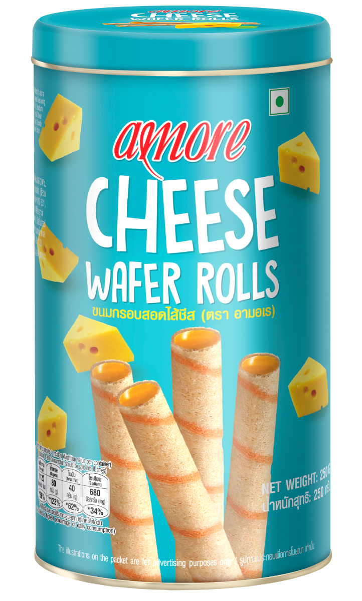 amore cheese wafer roll 