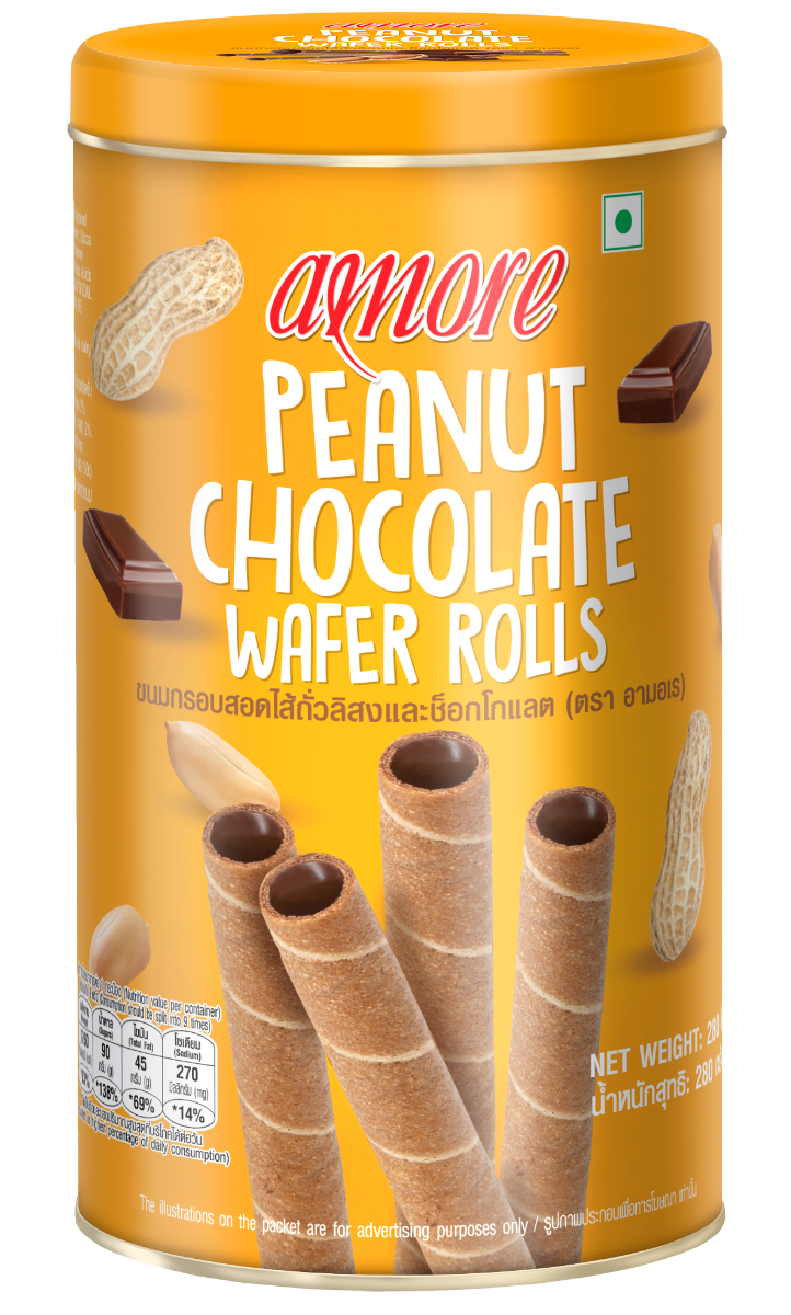 Peanut Chocolate Wafer Roll 280g