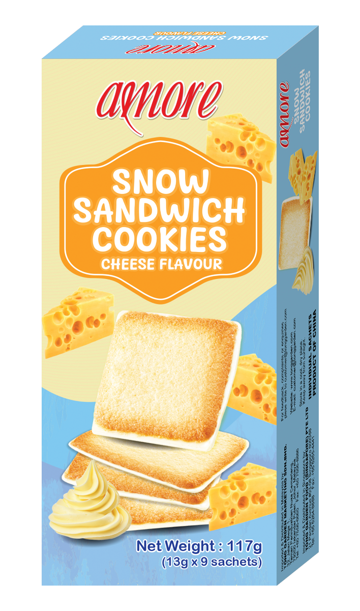Snow Sandwich Cookies Cheese Flavour 117g [Best before 7 Jan 2027]