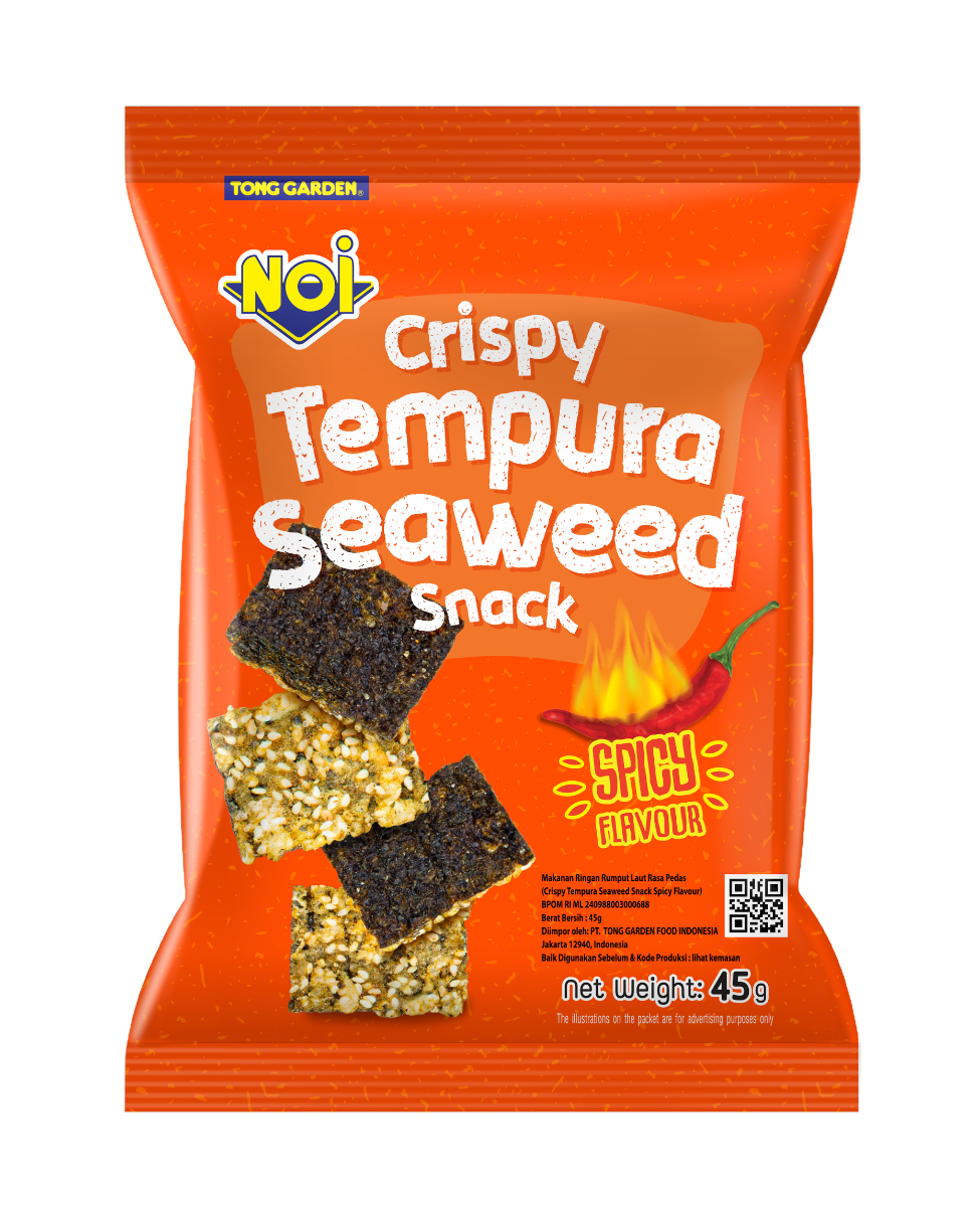 NOI Crispy Tempura Seaweed Snack Spicy Flavour 45g (best before 12 Nov 2026)