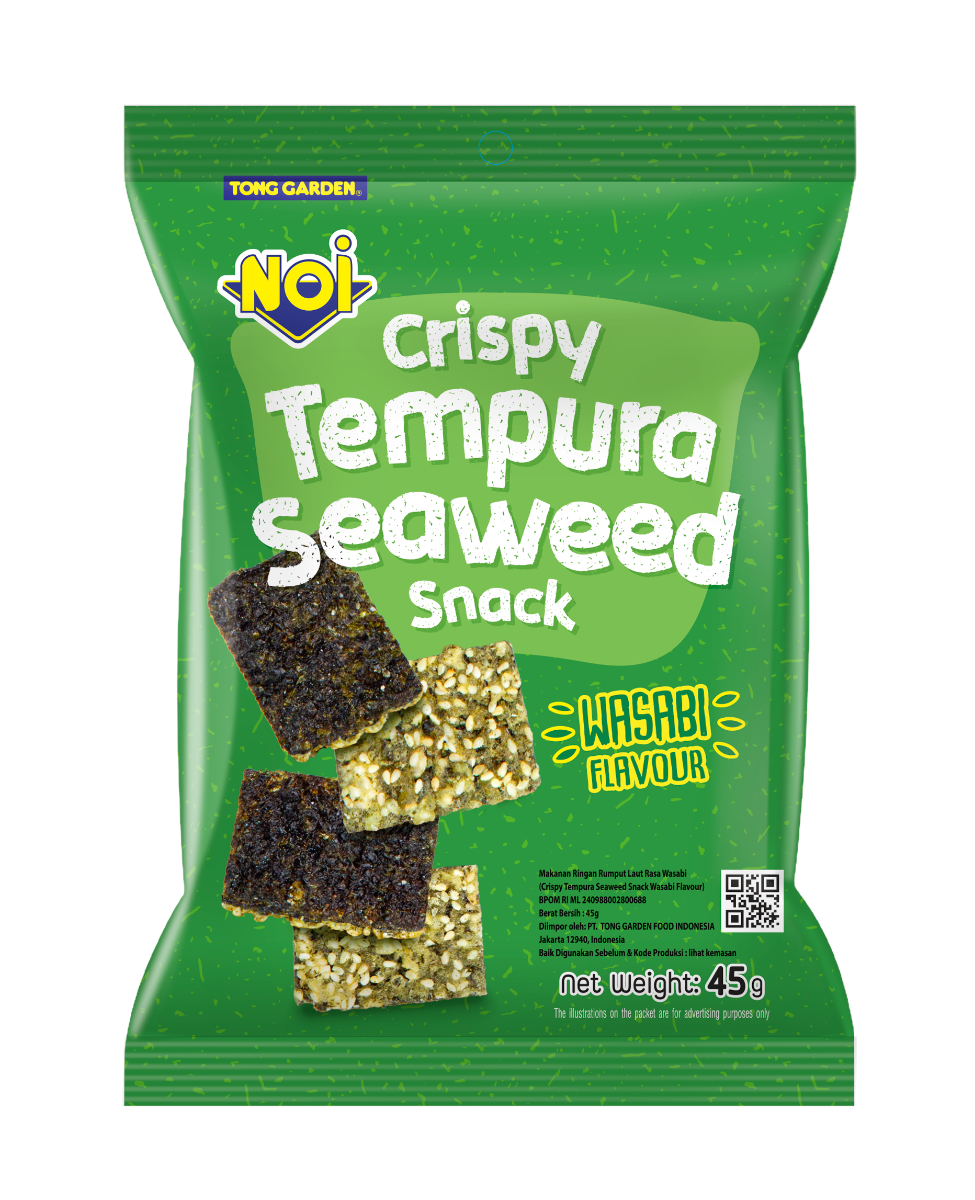 NOI Crispy Tempura Seaweed Snack Wasabi Flavour 45g (best before 12 Nov 2026)