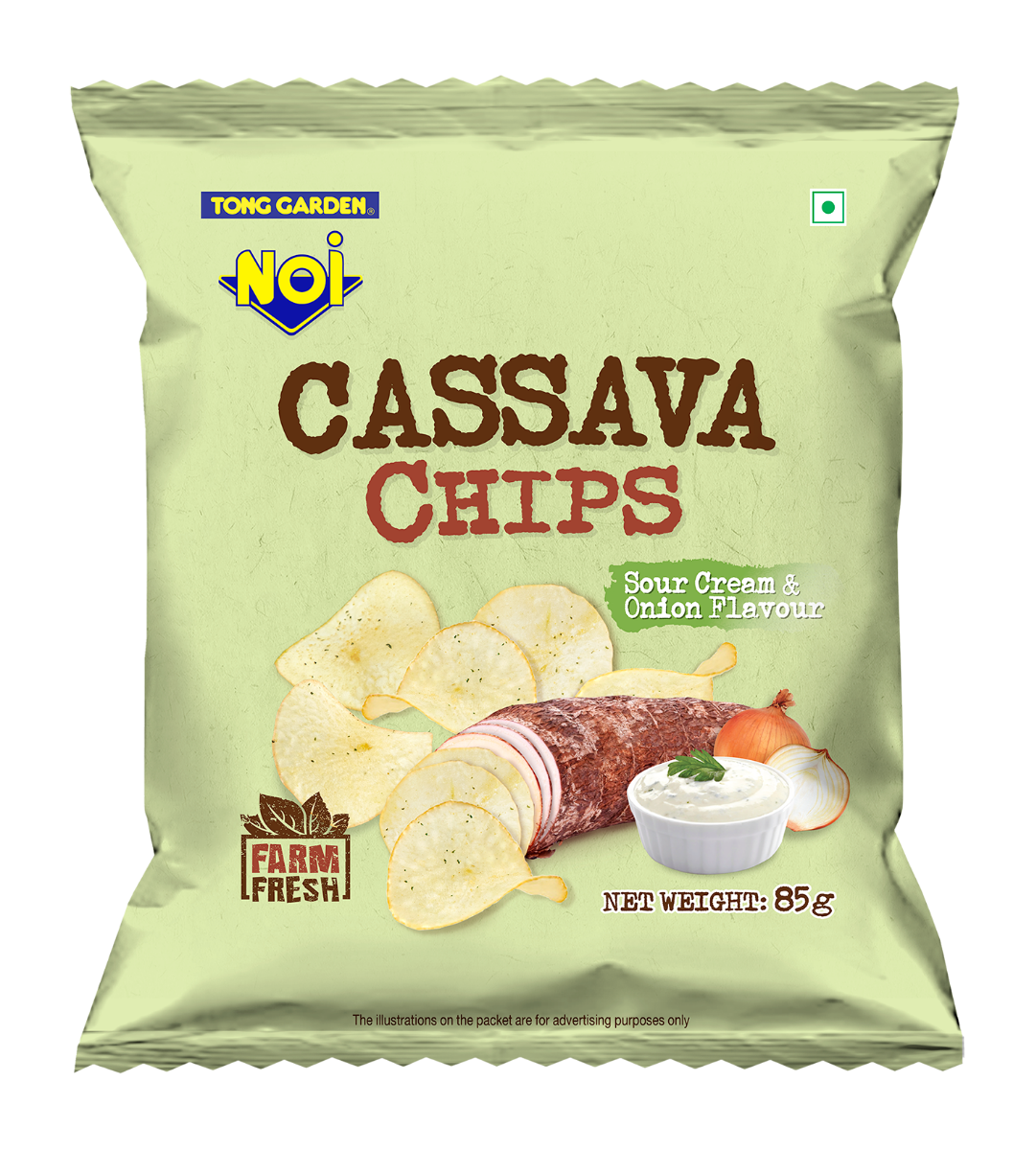 NOI Sour Cream & Onion Cassava Chips 85g