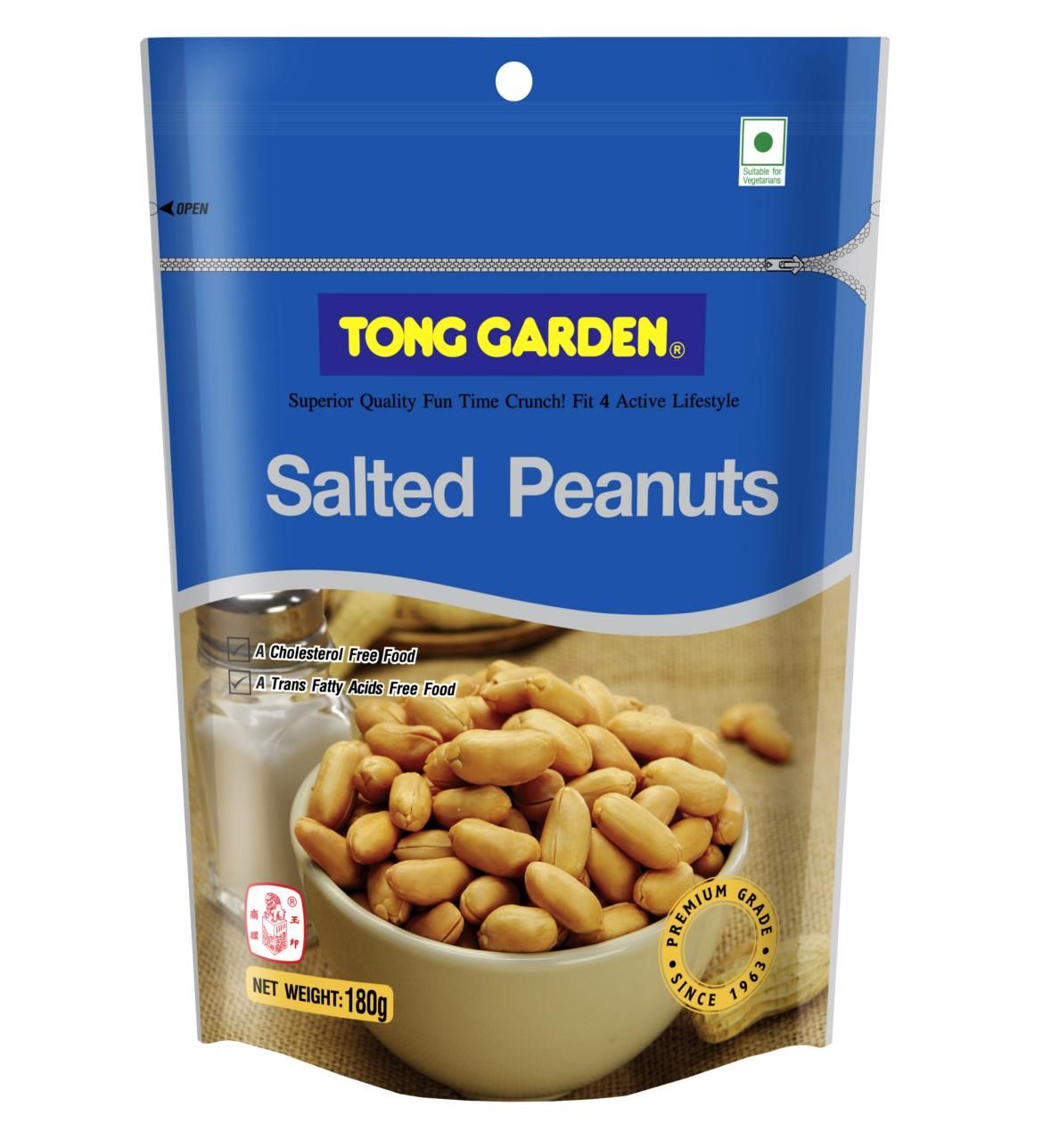 tong garden salted peanuts 180g