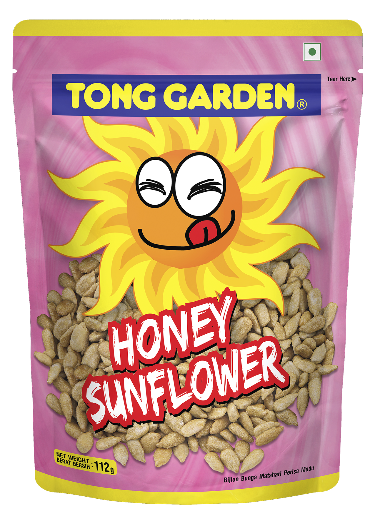 A pack of Tong Garden Honey Sunflower Seeds which is the best sunflower seeds in Malaysia