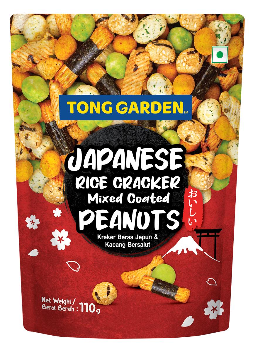 Japanese Rice Cracker Mixed Coated Peanuts 110g