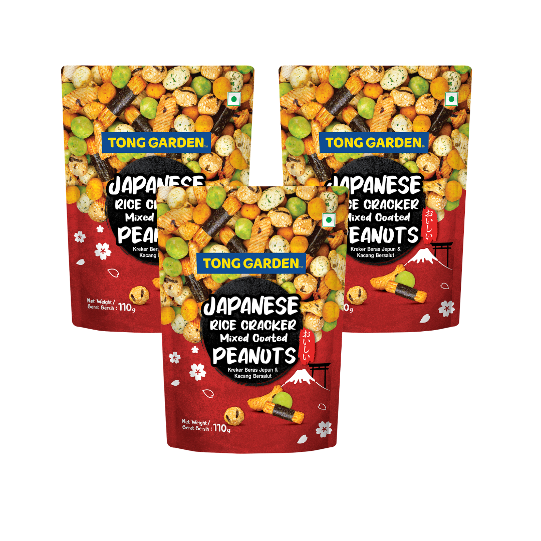 [Buy 2 Free 1] Japanese Rice Cracker Mixed Coated Peanuts 110g